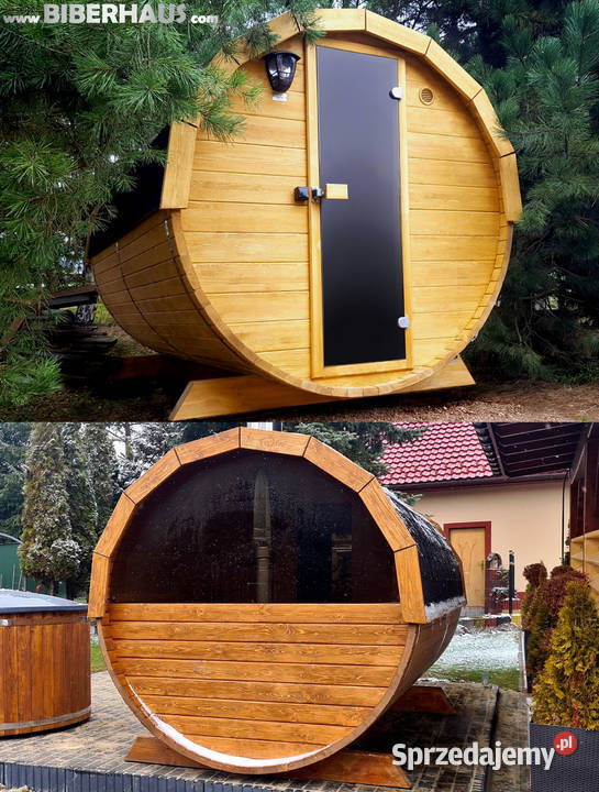 SAUNA Ogrodowa 250 OKNO 50 BECZKA 500L Akcesoria Nowy Targ