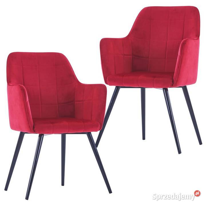 vidaXL Krzesła stołowe, 2 szt., ciemnoczerwone, (287824)