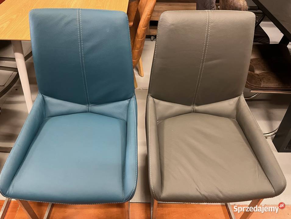 OKAZJA Zestaw 4 krzesło Levi ze skóry Habufa sprzedam