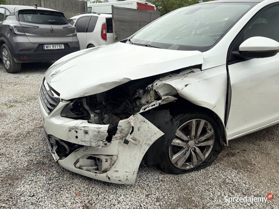 PEUGEOT 308 SW 2015 16 EHDI BIAŁA PERŁA BOGATA uszkodzony wielkopolskie