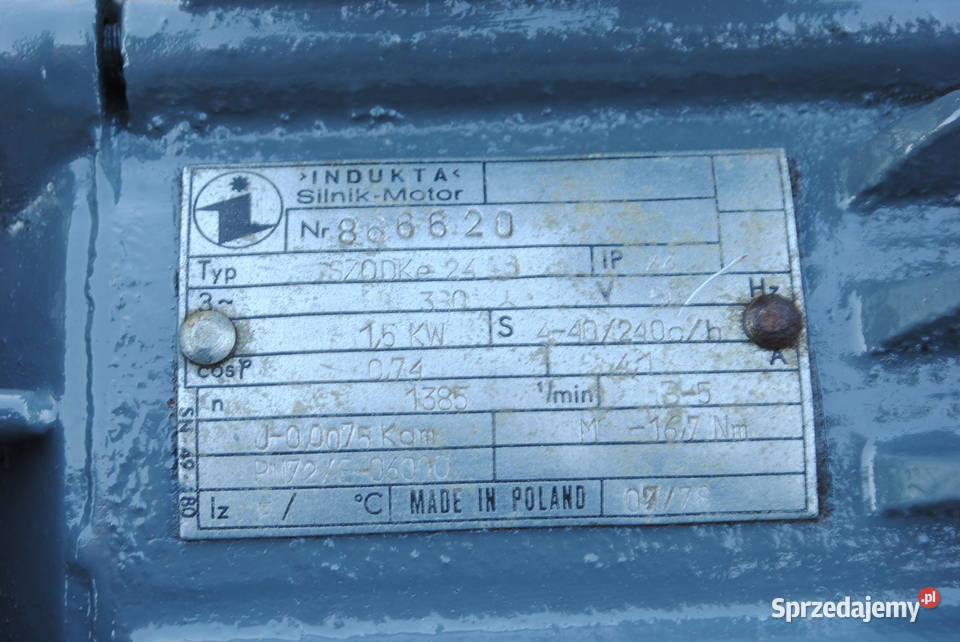 Silnik kołnierzowy 15kw 1385obr z hamulcem Kargowa