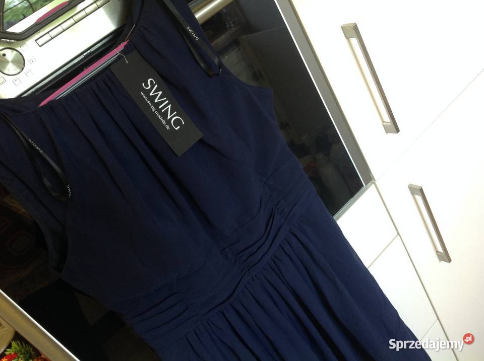 Sukienka Koktajlowa Damska SWING r SM Granatowa lubuskie Nowa Sól