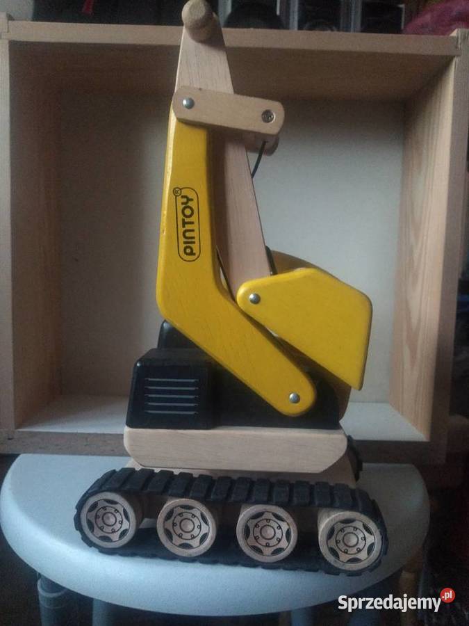 Zabawka drewniana koparka gąsienicowa PINTOY