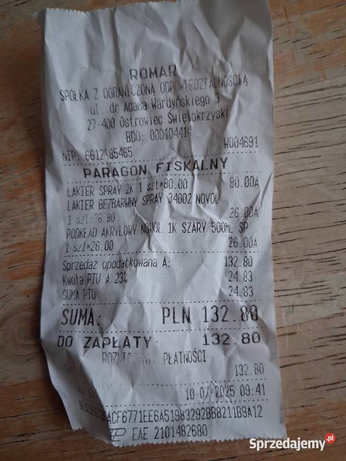 Zestaw Lakier Czarna perła plus podkład i lakier Opatów sprzedam