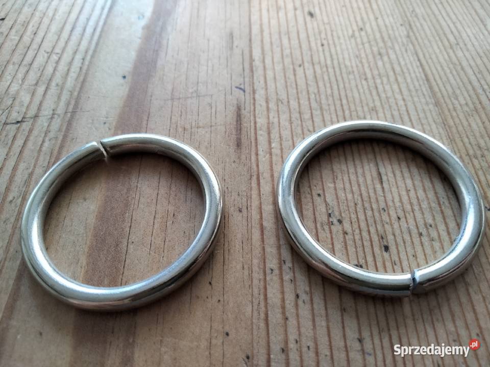Kółko rymarskie metalowe srebrne 38304 mm Ostrów Wielkopolski sprzedam