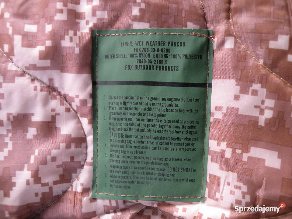 Poncho liner digital desert woobie Fox Outdoor Wrocław