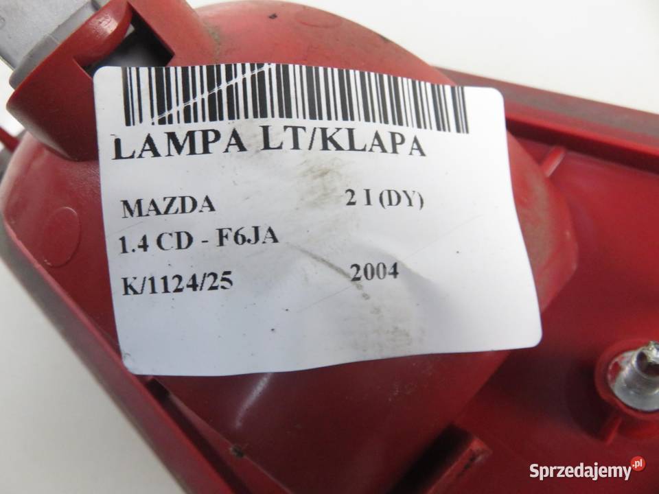 LAMPA LEWA TYLNA KLAPA MAZDA 2 I 2N396483501 sprzedam