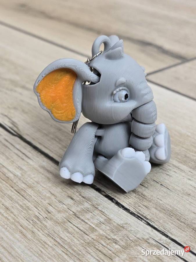 Uroczy Słonik 3D Breloczek z Charakterem Brelok Chełm