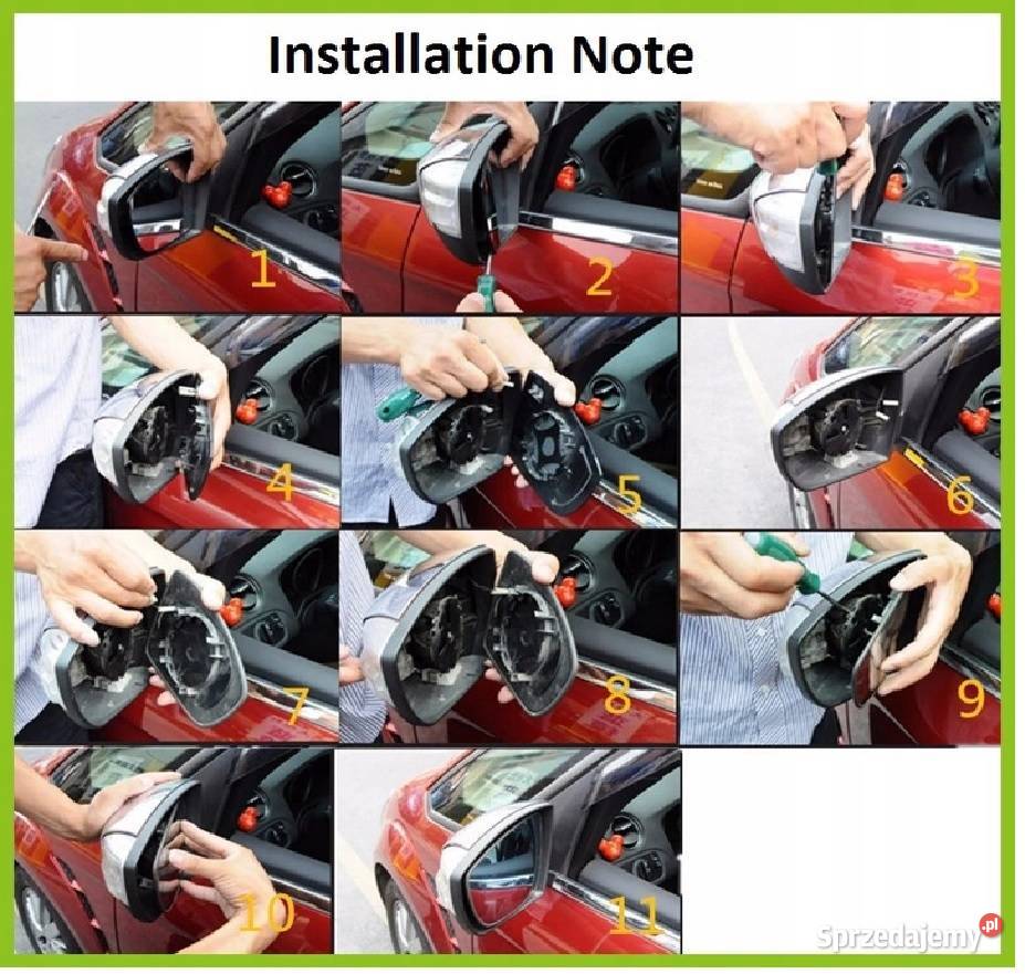 Kierunki Dynamiczne Lusterka Płynące VW Beetle