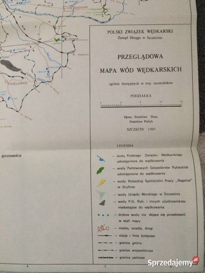 195 Mapa Wód Wędkarskich wojSzczecińskiego