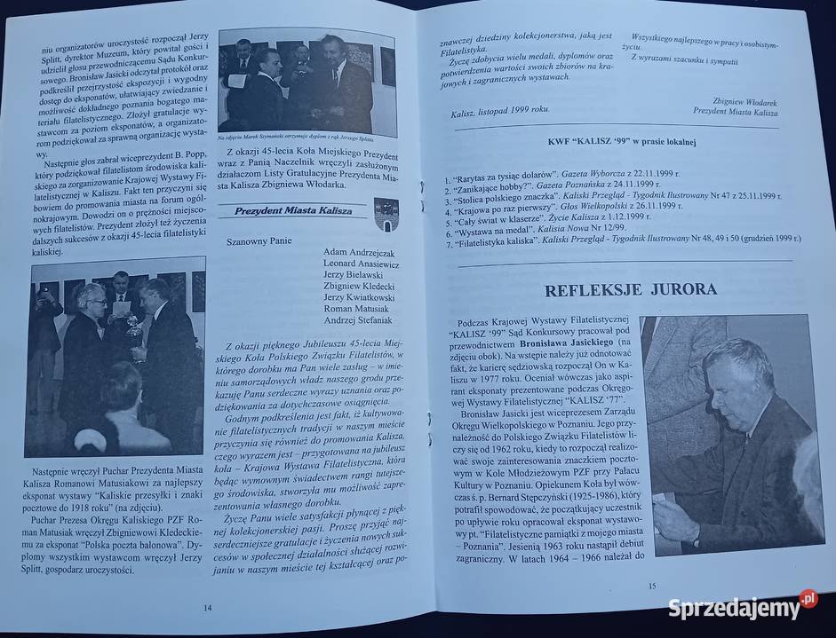 Kwartalnik Filatelista Kaliski numery 2 62 i 4 Antykwariat