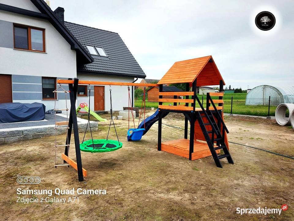 Drewniany plac zabaw komplet domek dziecięcy Częstochowa sprzedam