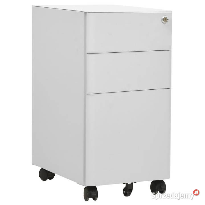 Mobilna szafka kartotekowa jasnoszara 30x45x59