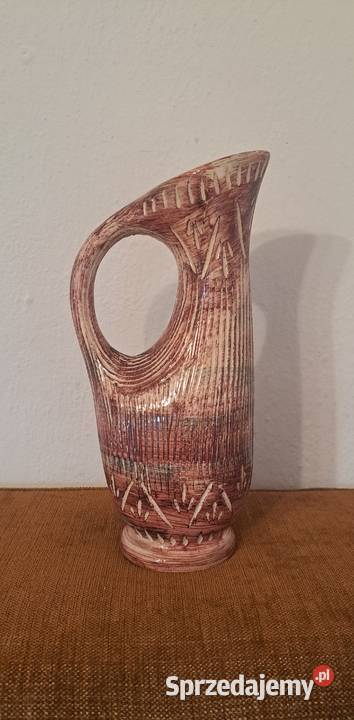 ceramiczny dzbanek ręcznie malowany Belgia Pozostałe