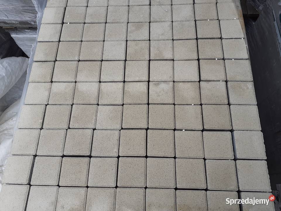 Kostka Brukowa Quadra 10x10x8 pergaminowa biel Wielogóra