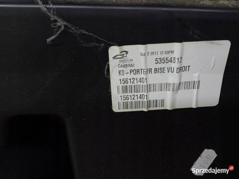 TAPICERKA BOCZEK PRAWY PRZÓD PASAŻERA Peugeot