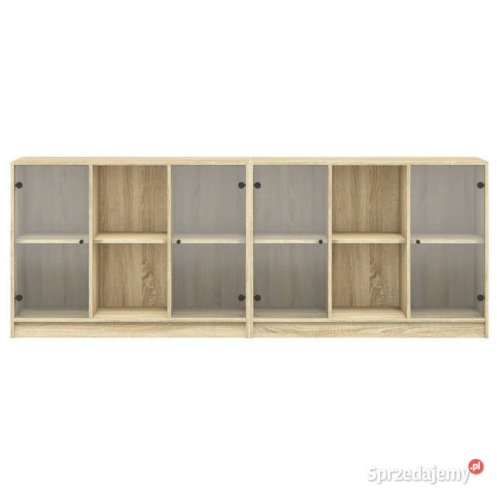 Biblioteczka z drzwiczkami dąb sonoma 204x37x75 Pozostałe Dom i Ogród Warszawa sprzedam