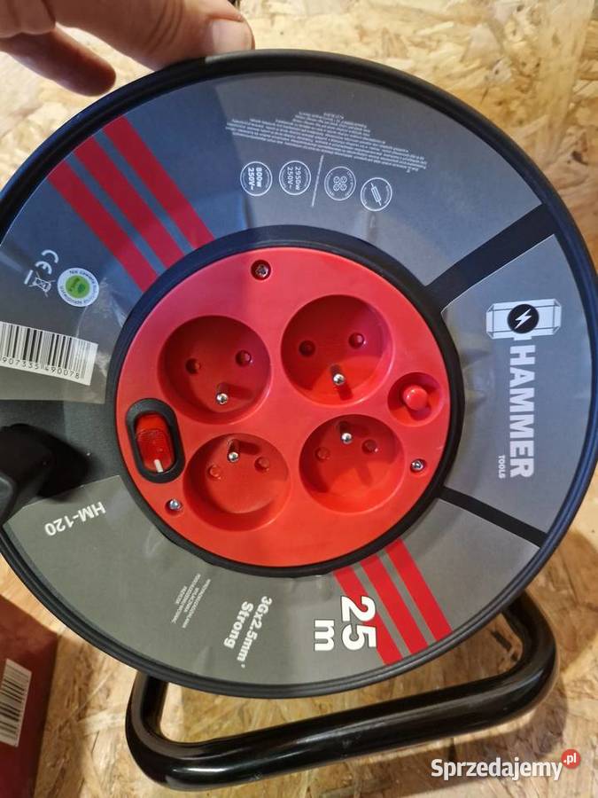 PRZEDŁUŻACZ BUDOWLANY Hammer HM 120 ogrodowy 25M
