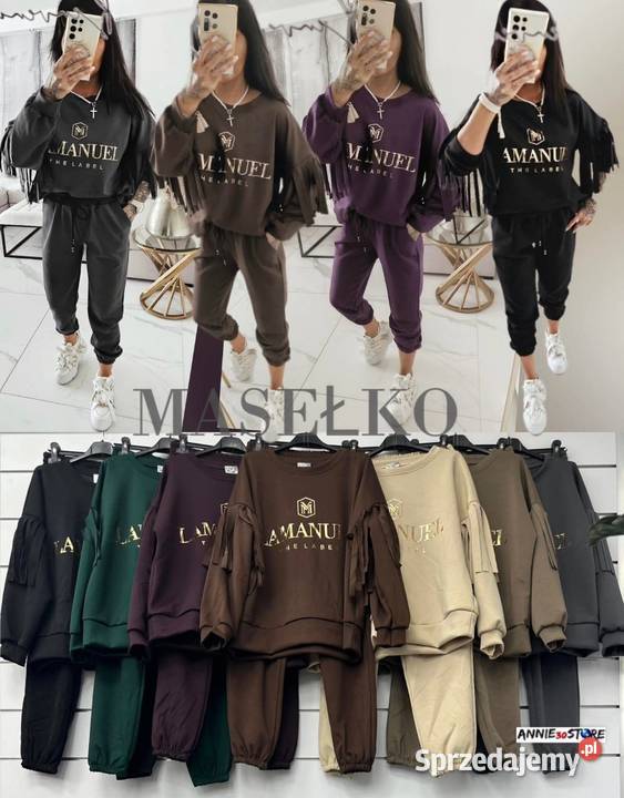 Komplet spodnie z bluza damskie Głogówek