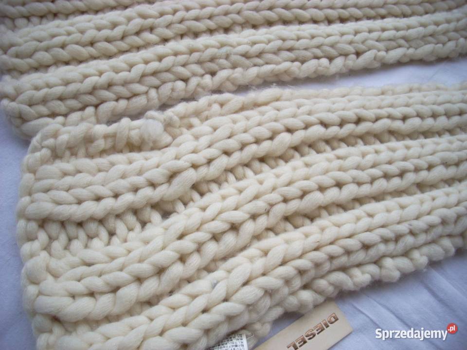 DIESEL Gruby SZal Wełniany nowy Moda i Styl Nowy Sącz sprzedam