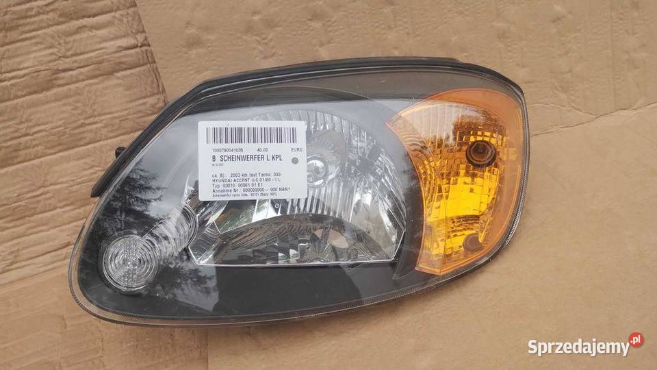 Lampa Przód Lewa Hyundai Accent 2 II Lift 0205r