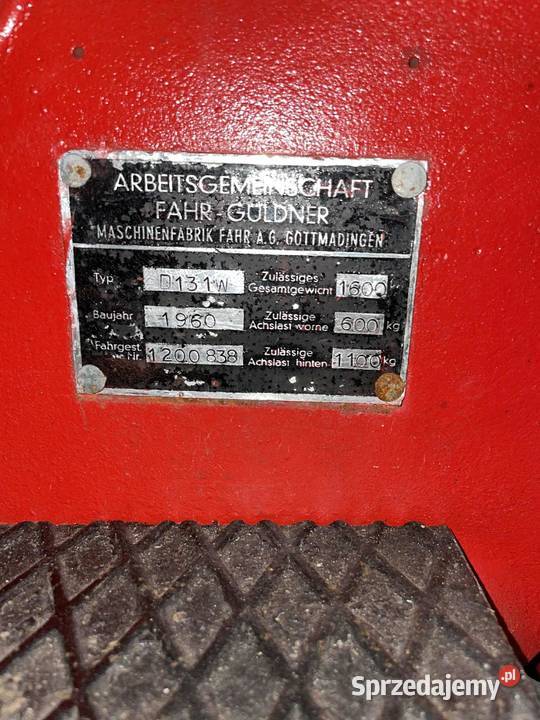 Ciągnik Fahr Seria D Warszawa sprzedam