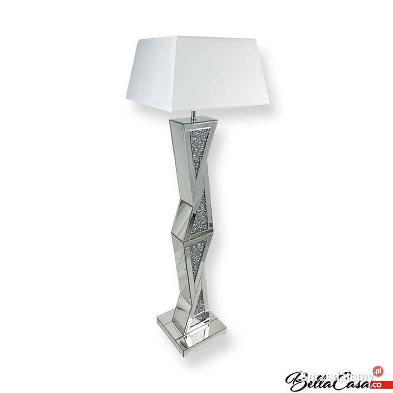 Lampa stojąca glamour dekorowana do salonu Warszawa