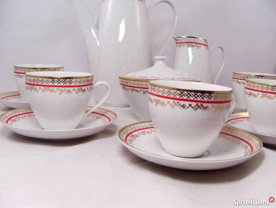 Porcelanowy zestaw Epiag Czechosłowacja lata 70 Porcelana i szkło lubuskie Zielona Góra