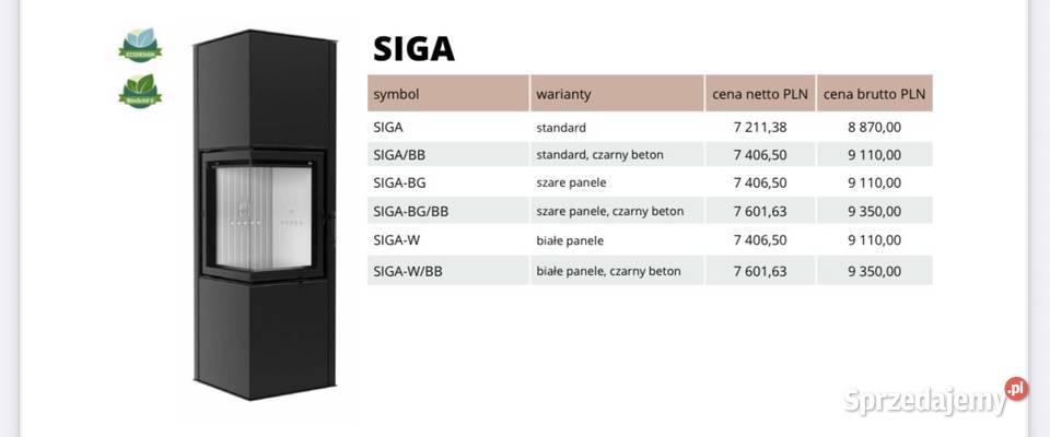 HOTZE Kominek wolnostojący GABI czarny beton