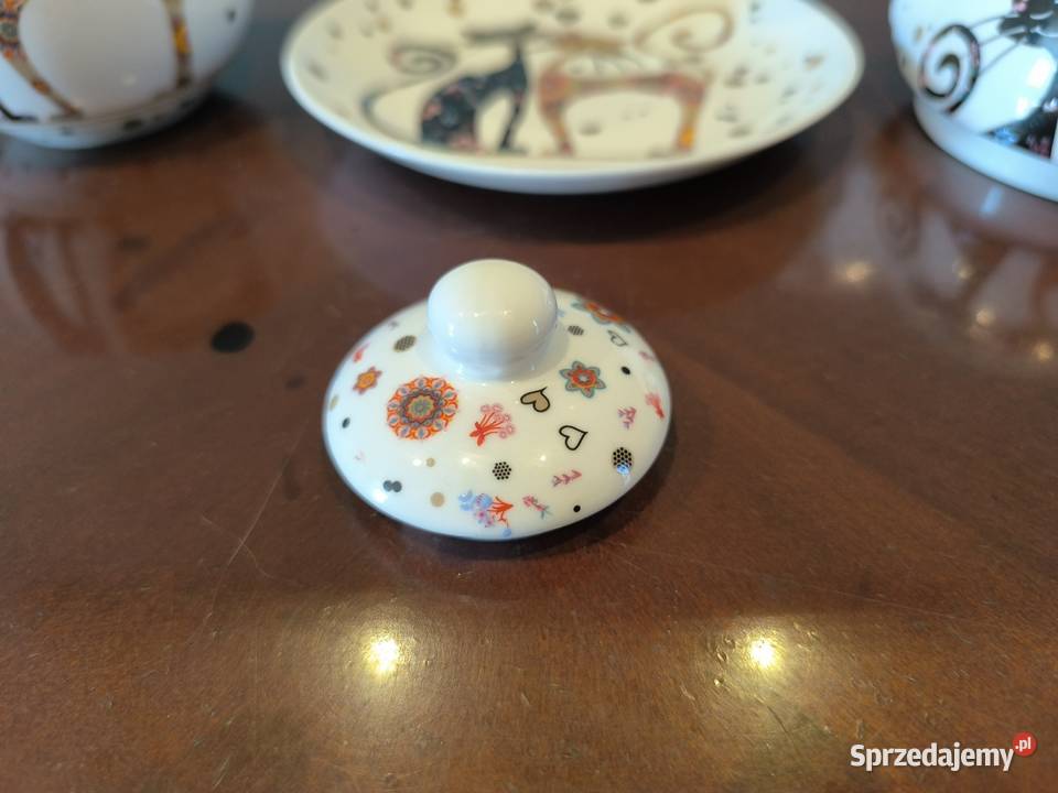 Piękny unikalny zestaw porcelany do kawy herbaty Łódź