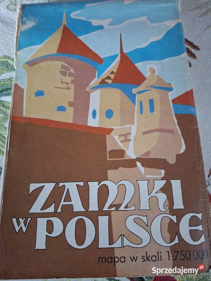 Zamki w Polsce mapa 1750 000 Książki i Podręczniki małopolskie Kraków sprzedam