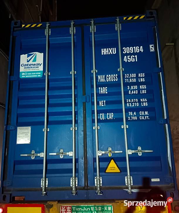Kontenery morskie magazynowe budowlane 40HC Rzeszów sprzedam