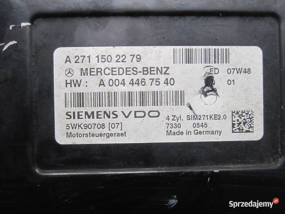 MERCEDES W204 18B komputer sterownik silnika świętokrzyskie sprzedam