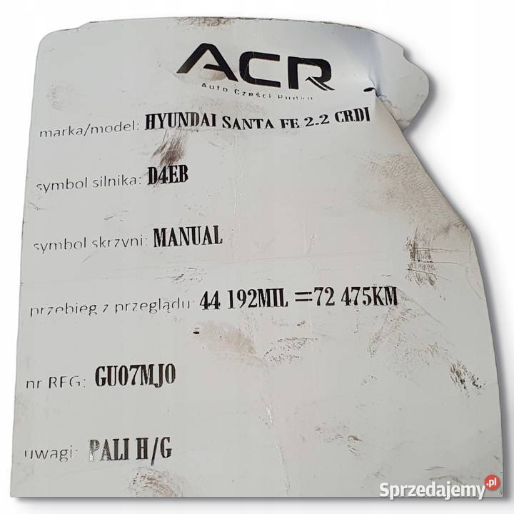 ROZRUSZNIK Hyundai Santa FE II 22 CRDI osobowe