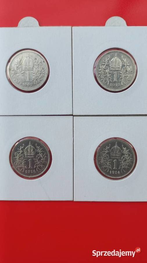 1 Korona monety srebrne Austria Węgry Antyki, Sztuka, Kolekcje Trzebinia