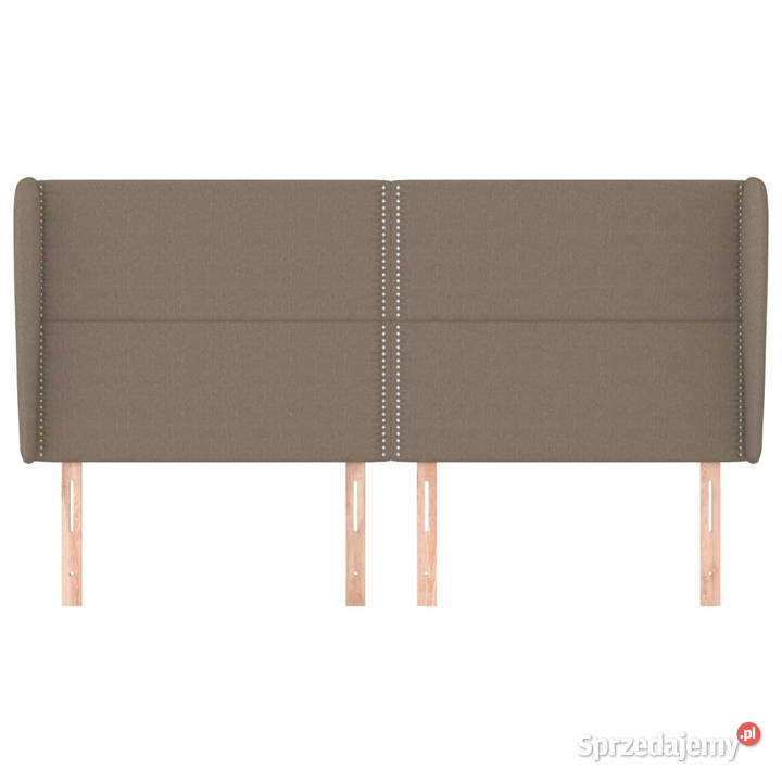 Zagłówek uszak taupe 183x23x118128 tkanina mazowieckie