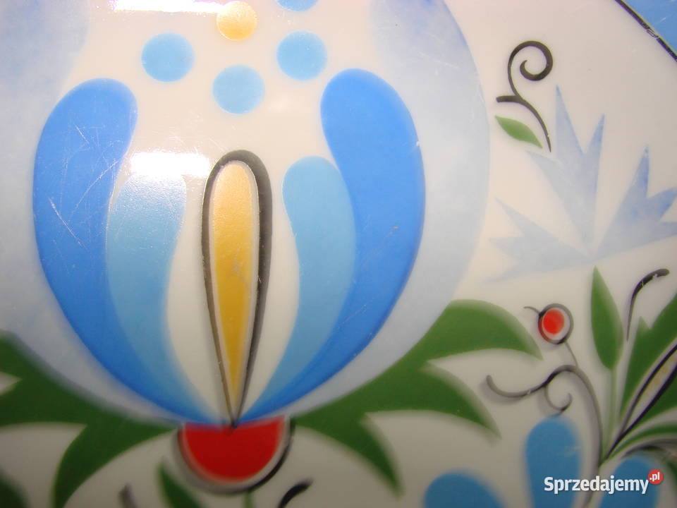 Lubiana wzór kaszubski talerz PRL Pruszcz Gdański