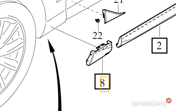 VOLVO XC60 II lewa nakladka progowa blotnik Bielany Wrocławskie