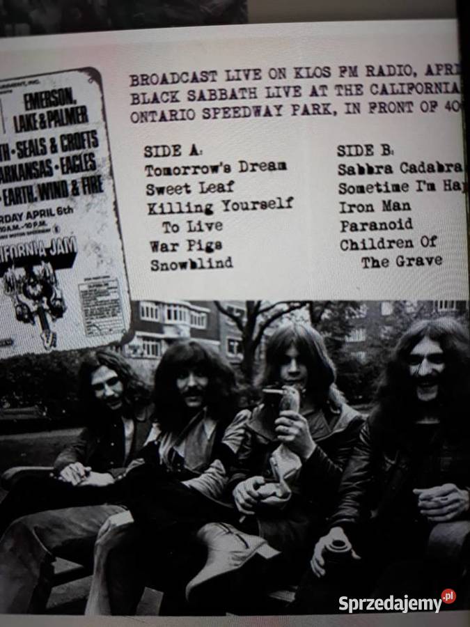 BLACK SABBATH Live from the Ontario Speedway Rzeszów sprzedam