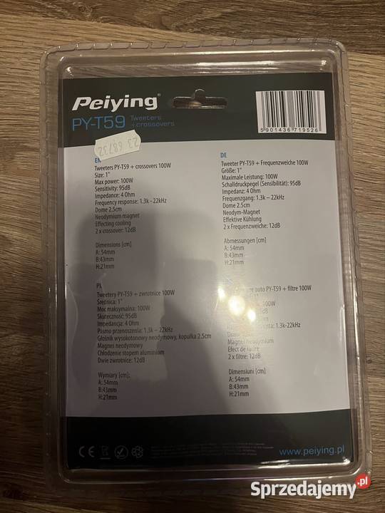Głośniki samochodowe wysokotonowe tweetery Andrychów