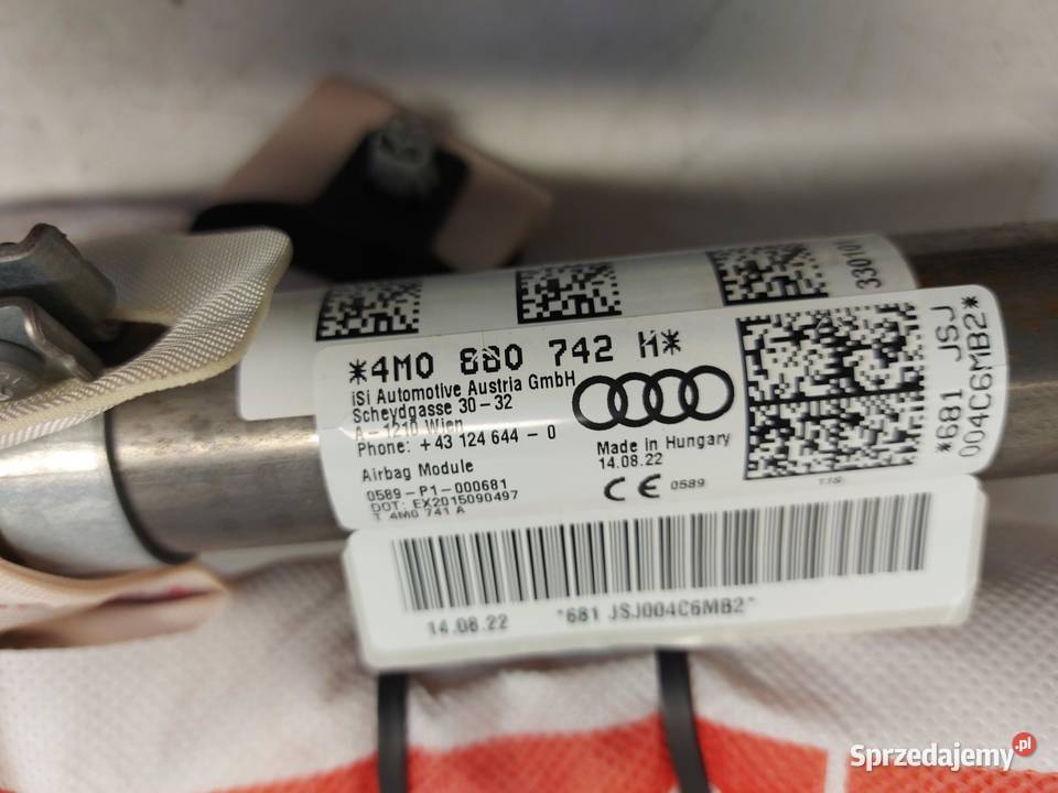 Audi Q7 II LIFT 4M0 TFSI airbag kurtyna prawa osobowe dolnośląskie sprzedam