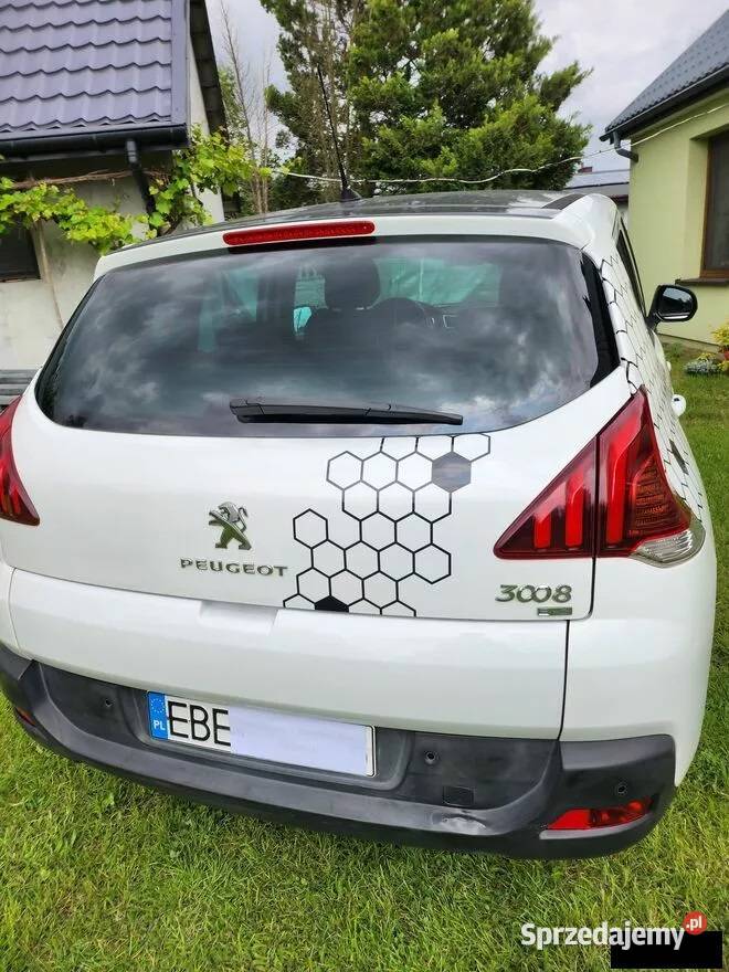 Peugeot 3008 16 Diesel 120 2014r bezwypadkowy biały łódzkie Bełchatów