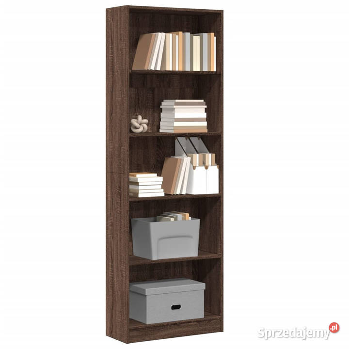 Regał brązowy dąb 60x24x176 materiał Regały Warszawa sprzedam