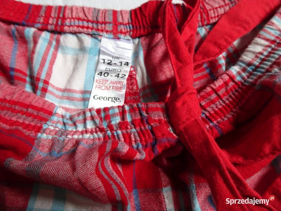 George Spodnie do spania Piżama 40 42 krata Nowy Sącz