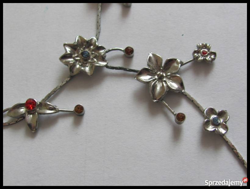 Naszyjnik kwiatki sztuczna biżuteria Naszyjniki Płock