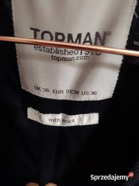 XXSXS Topman Granatowa kamizelka garniturowa z Odzież wyjściowa Moda i Styl Kraków