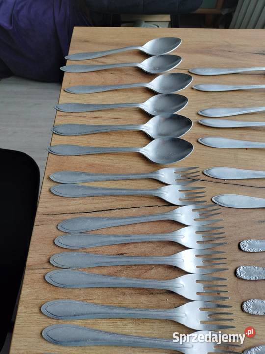 Łyżki widelce łyżeczki aluminiowe prl Choszczno sprzedam