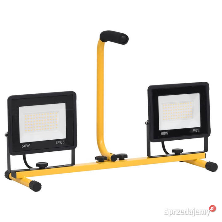 Reflektor LED z uchwytem 2x50 W ciepłe białe Warszawa