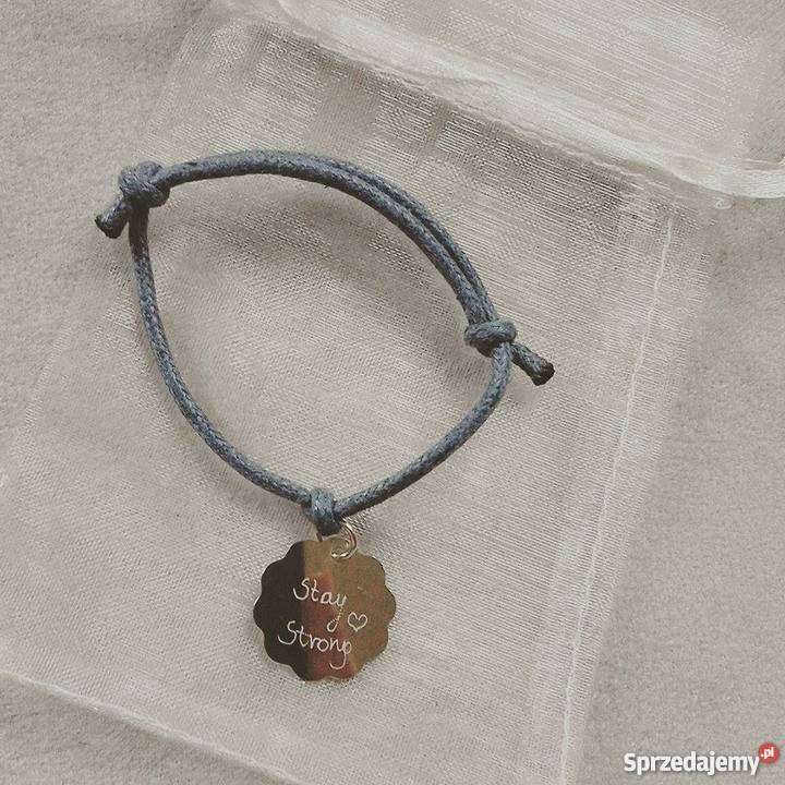 bransoletka z zawieszką grawer Leszno