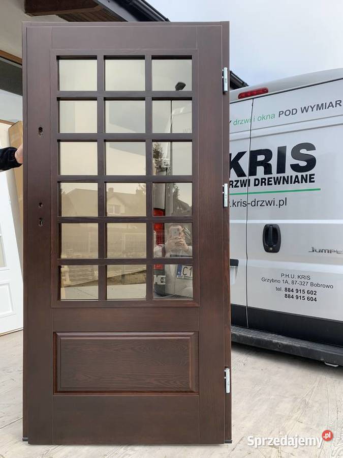 Drzwi zewnętrzne OCIEPLANE DREWNIANE ANGIELSKIE Grzybno